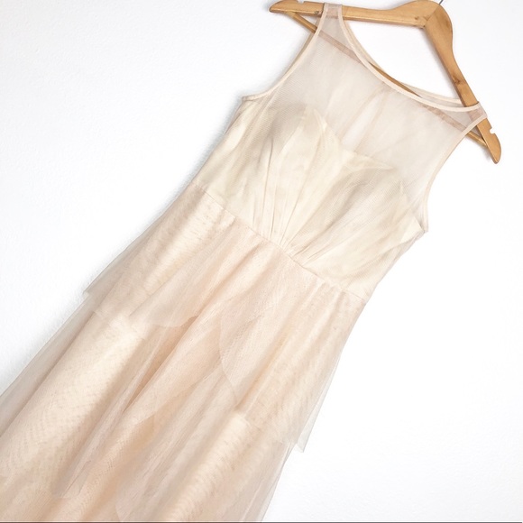 NWT Donna Morgan Prom Wedding Pageant Almond gown - Picture 1 of 8